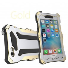 iPhone 6 6s Plus 5.5 - R-Just Heavy Duty Light Weight Waterproof Shockproof Dustproof Aluminum Protective Phone Cover Case - Gold
